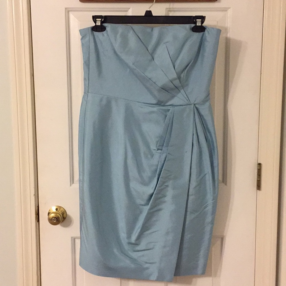 Beautiful wedding guest strapless dress